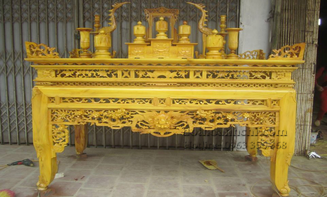 BÀN THỜ MÍT TA CHÂN QUỲ TỨ LINH | Điện máy Hưng Nhàn